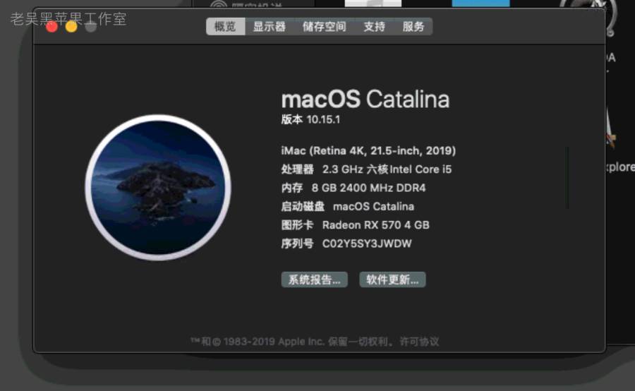 【台式机】i5-9600T 微星MAG B365M MORTAR RX570 ALC892 10.15.1黑苹果引导_Hackintosh_Clover