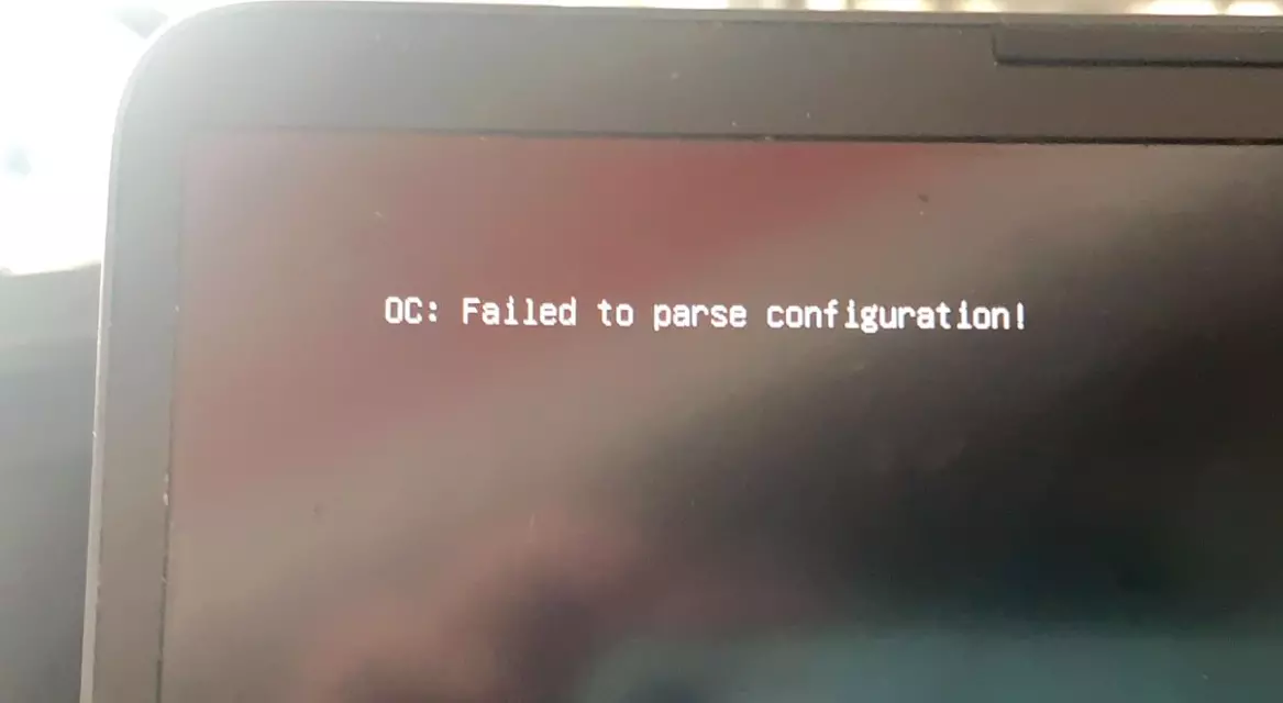 OC Failed to load configuration报错的解决方法