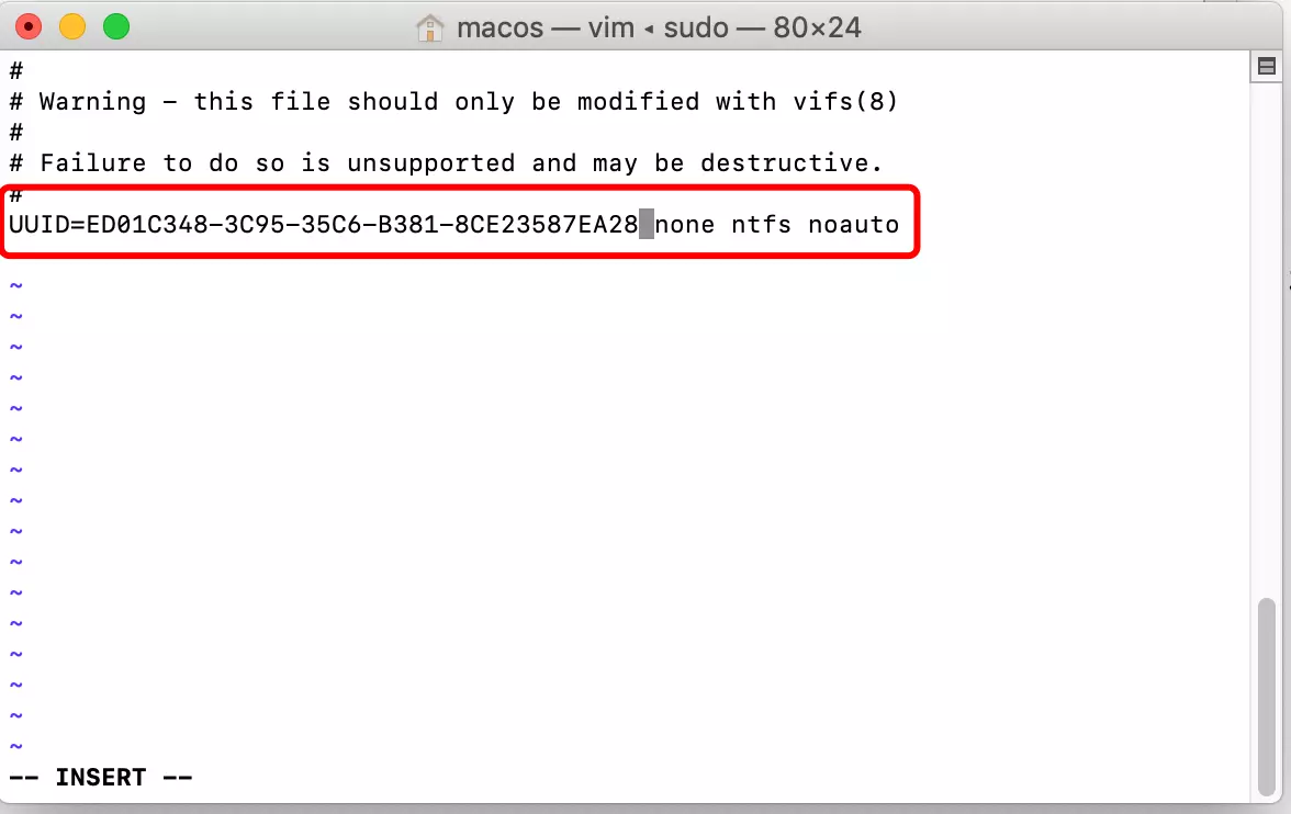 黑苹果双系统中禁止挂载Windows NTFS分区