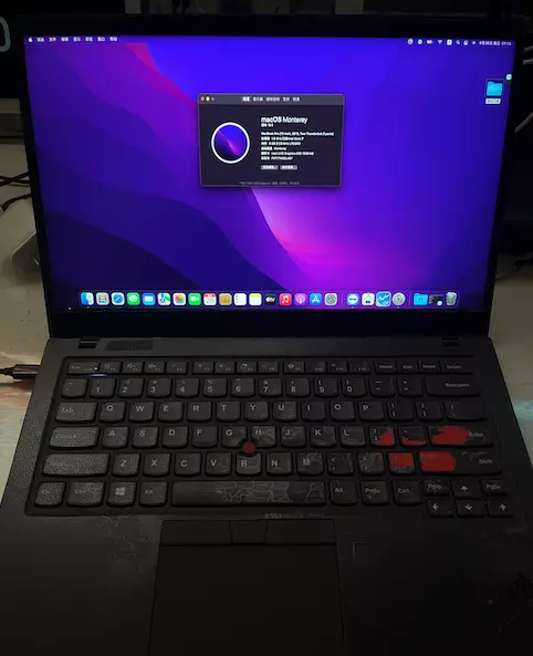 联想 ThinkPad X1 Carbon 7th i5-8265U黑苹果安装EFI OC7.9 MONTEREY 12.5